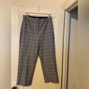 Express Gray Plaid Trousers